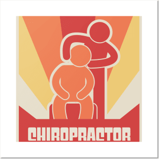 Retro Chiropractor Chiropractic Massage Poster Posters and Art